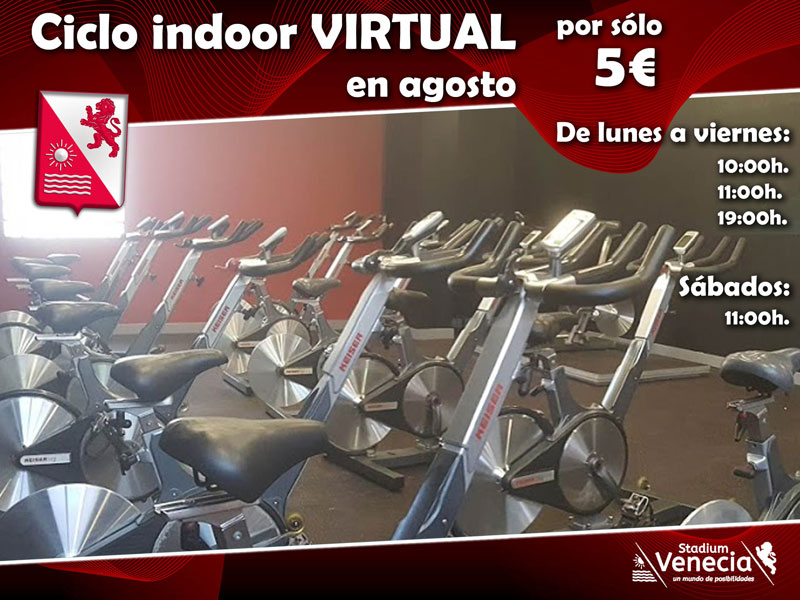 Ciclo indoor virtual agostos 2019 Stadium Venecia