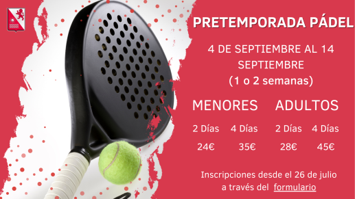 Intensivos de verano Pádel