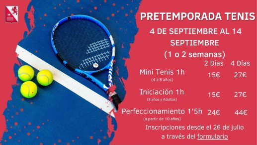 Intensivos TENIS Septiembre